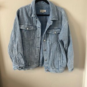 Peach Love California Light Blue Jean Jacket